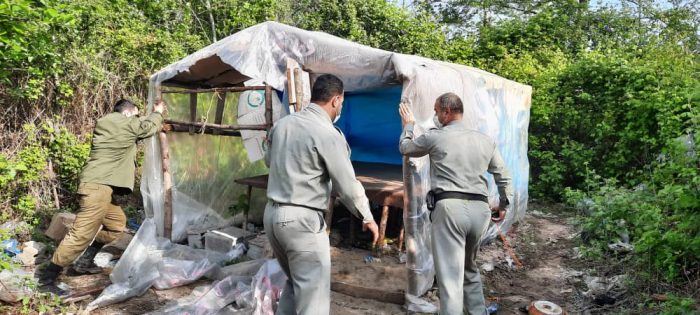 تخریب ۱۷ کومه غیرمجاز صیادی در پارک ملی بوجاق گیلان