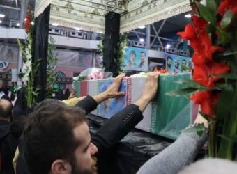 مراسم وداع با شهید مدافع حرم محمدرضا یعقوبی درگلزار شهدای رشت+تصاویر